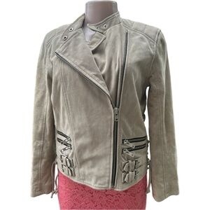 HIDE company 100% leather moto jacket Super soft!‎